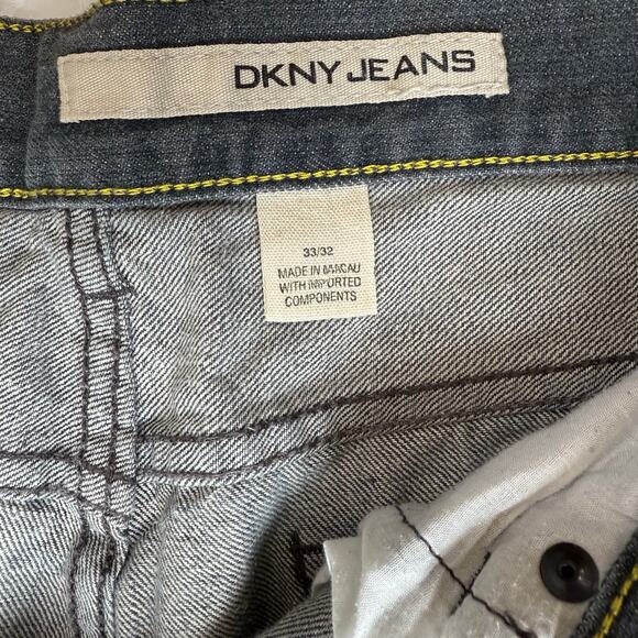 DKNY Gray Performance Denim Jeans Mens 33x32 Faded Everyday Casual Classic 52002 - Picture 11 of 15
